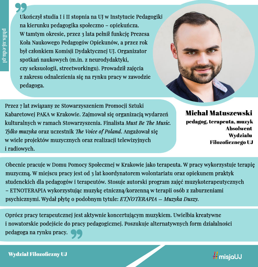 absolwent Wydziału Filozoficznego UJ