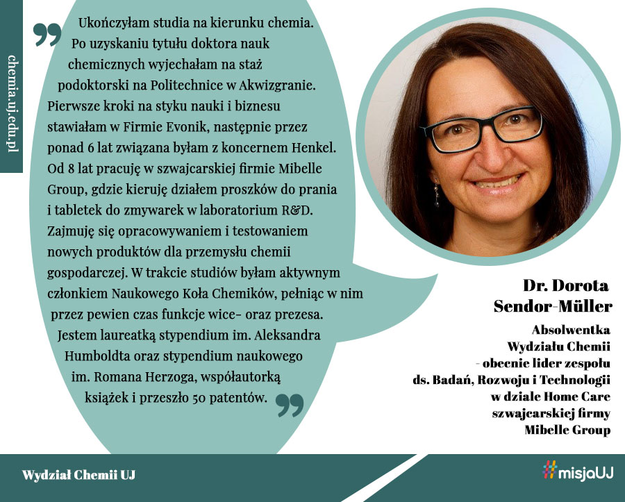 Absolwenta Wydziału Chemii UJ